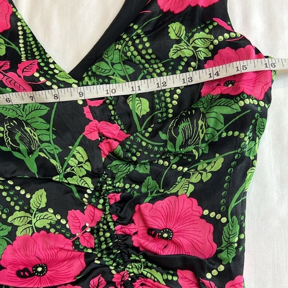 NWT’S Anthropology Maeve floral Rushing Pink & Green midi dress size 2 - Picture 12 of 16